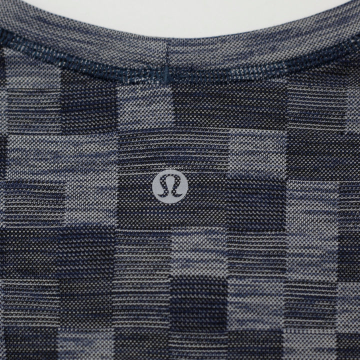 Mens Lululemon Metal Vent Tech Long Sleeve Running T-Shirt Slate Grey Pixel Grid