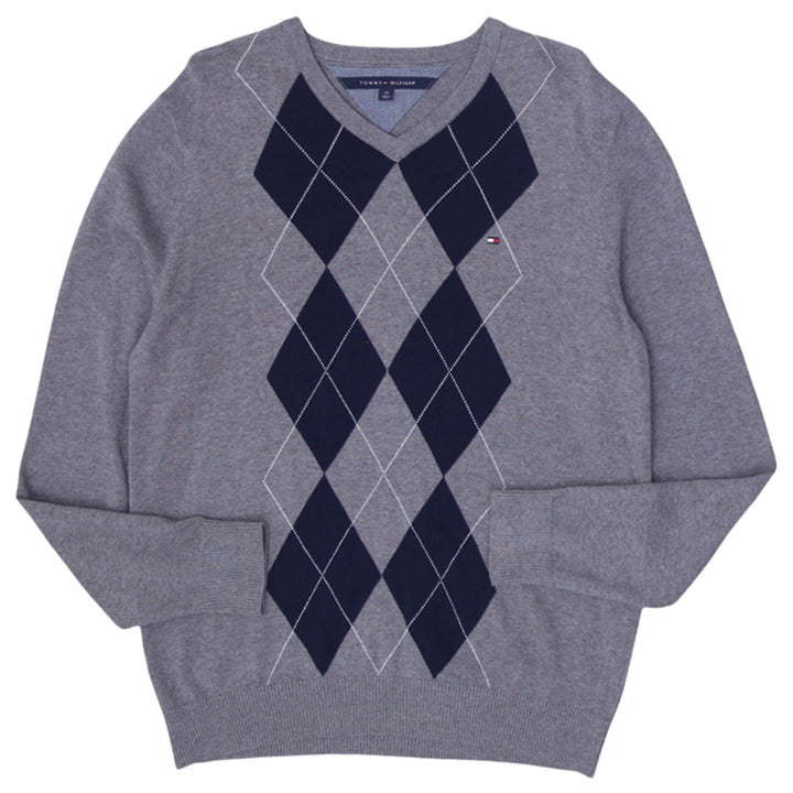 Mens Tommy Hilfiger V-Neck Argyle Sweater