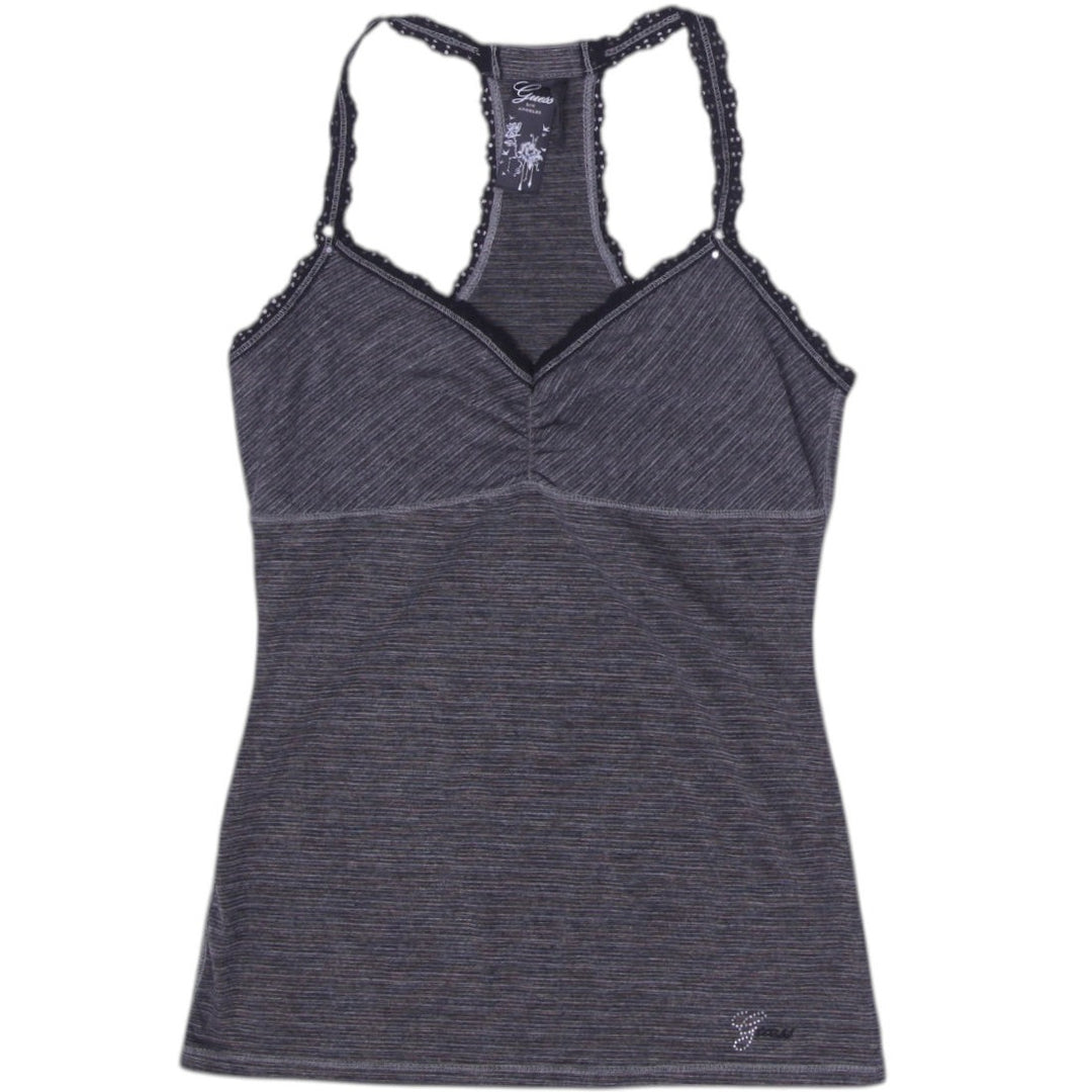 Y2K Ladies Guess Lace Racerback Stretchable Tank Top Size S | Migration_Y2K Tops | Fashion Rerun