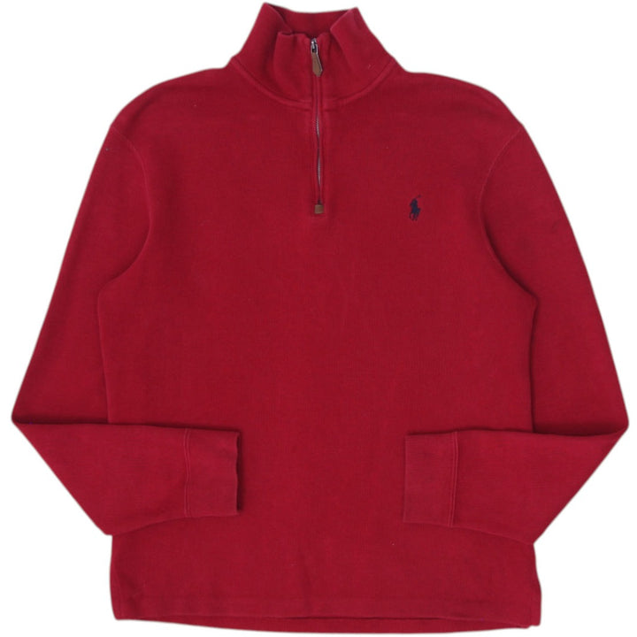 Vintage Mens Polo by Ralph Lauren Red Casual Warm 1/4 Zip Sweater Size S | Migration_Knitwear & Sweaters | Fashion Rerun