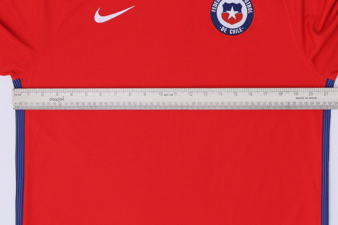 Mens Chile 2016-17 Home Football Jersey Nike Red Copa America Size L