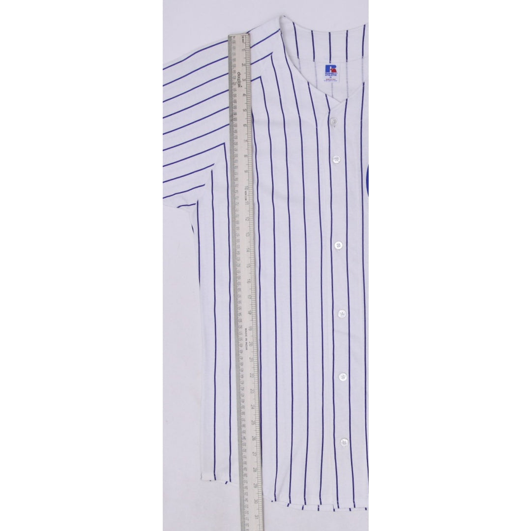 Vintage Russell Athletic Cubs Jersey White Pinstripe Baseball Made In USA M | Migration_Jerseys - View 7 | Fashion Rerun