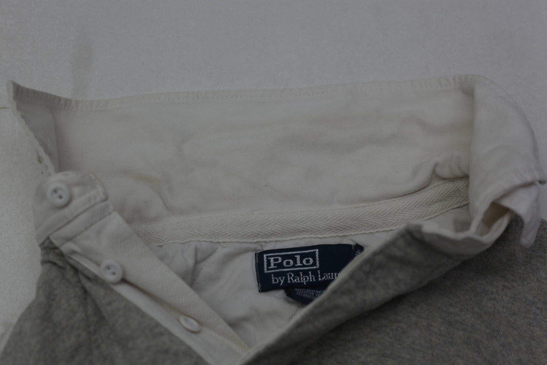 Mens Polo By Ralph Lauren Half Button Long Sleeve Polo Rugby T-Shirt