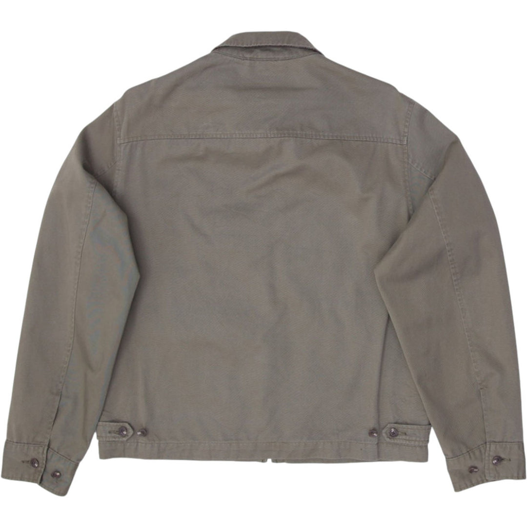 Vintage Mens Polo Ralph Lauren Jacket Khaki Cotton Full Zip | Migration_Jackets RL Collection - Side View | Fashion Rerun