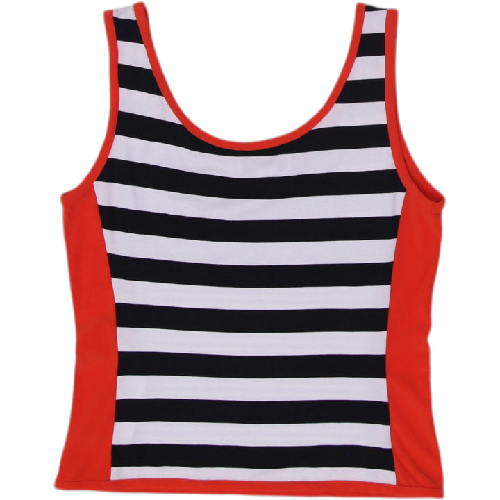 Y2K Ladies Stripe Graphic Tank Top Size 8 | Migration_Y2K Tops - Side View | Fashion Rerun