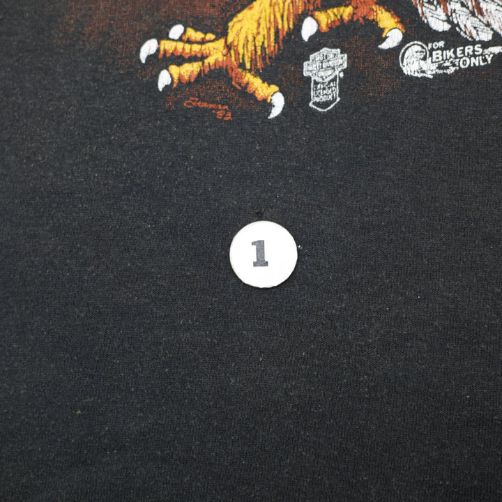 Vintage Harley Davidson T-Shirt Black Graphic Biker Eagle Made In USA Single Stitch | Migration_T-Shirts - De | Fashion Rerun
