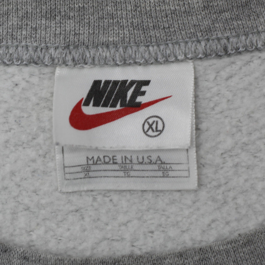 Vintage Mens Nike Sweatshirt Grey Swoosh Crewneck Logo | Migration_Sweatshirt - Back View | Fashion Rerun