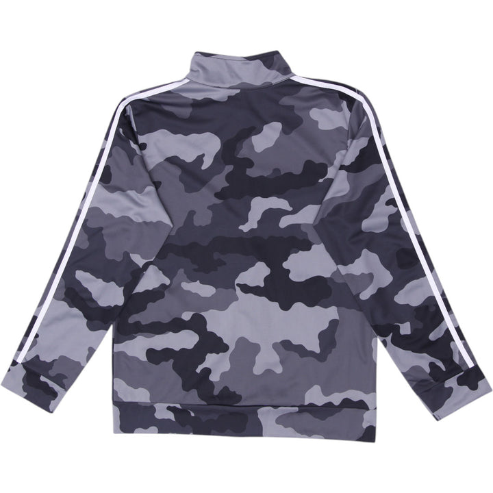 Adidas Boys Youth XL 18/20 Grey Camo 3-Stripes Tricot Track Jacket Regular Fit