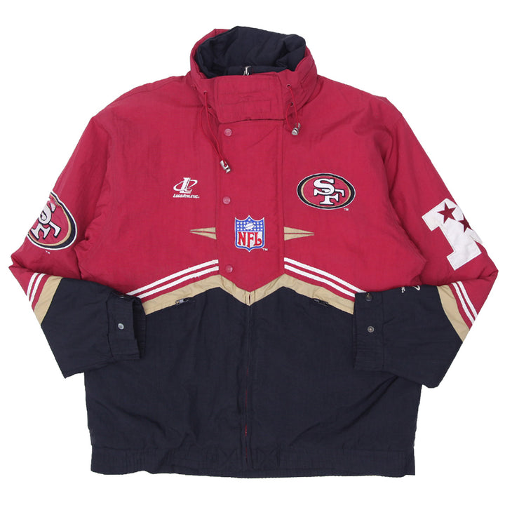 Vintage Logo Athletic NFL Pro Line San Francisco 49Ers Quilted Lined Jacket Size M - Fashion Rerun Vintage Migration_Jacket