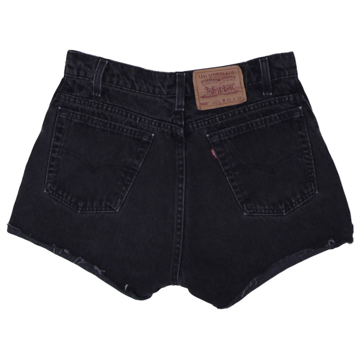 Vintage Ladies Levis 560 Loose Fit Tapered Leg Denim Shorts