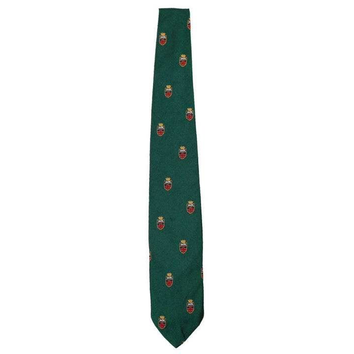 Mens Polo By Ralph Lauren Handmade In Italy Green Necktie