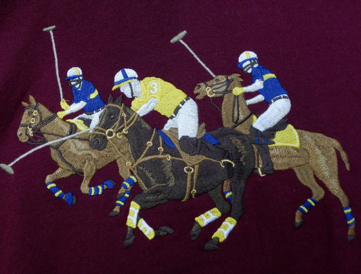 Mens Polo Ralph Lauren Triple Pony Embroidered Pullover Hoodie