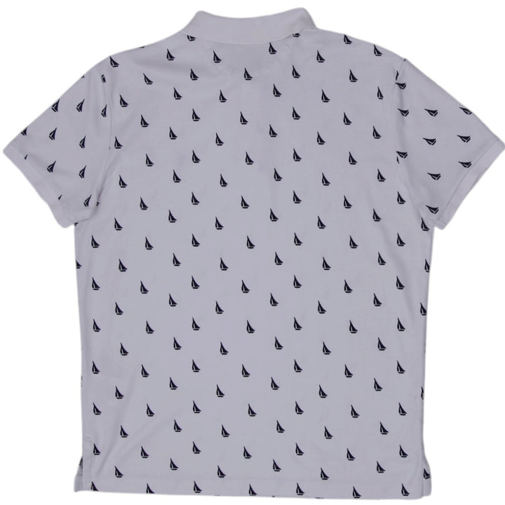 Ralph Lauren Polo Sailboat Print Short Sleeve Shirt Size M | Migration_T-Shirts - Side View | Fashion Rerun
