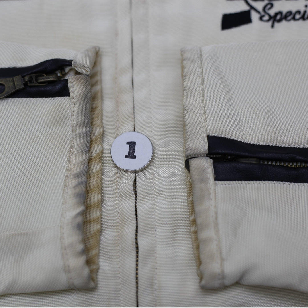 Vintage Mens Oscar Leopold Moto Bomber Custom Garage Racing Jacket Size M