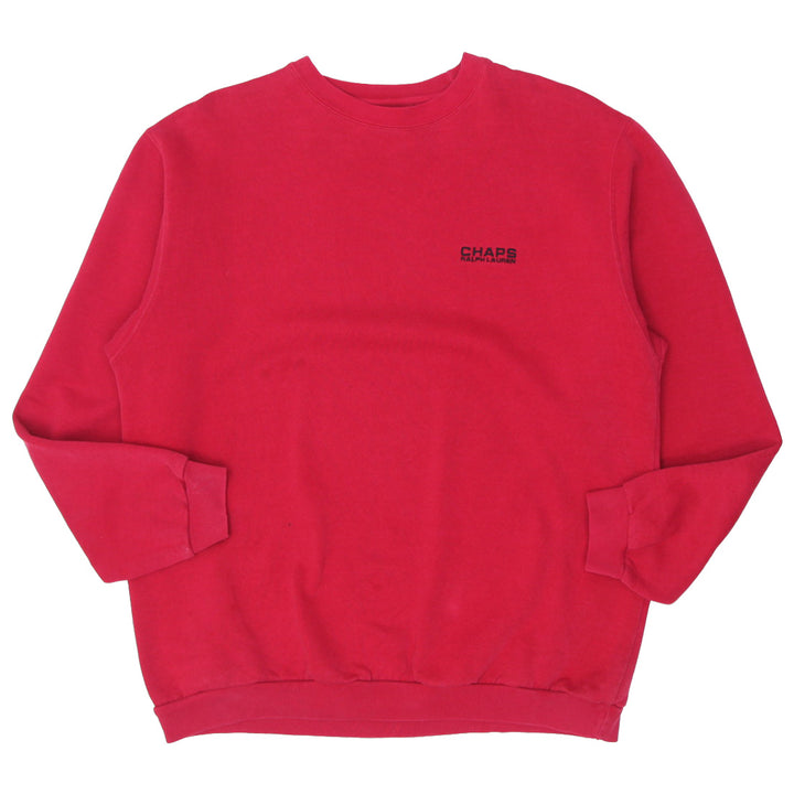 Vintage Embroidered Champs Ralph Lauren Red Sweatshirt
