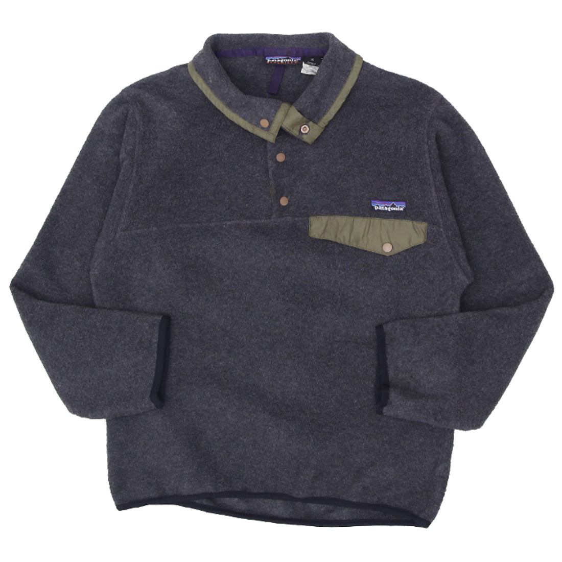 Shop Vintage Patagonia Synchilla Snap-T Fleece Pullover Gray made