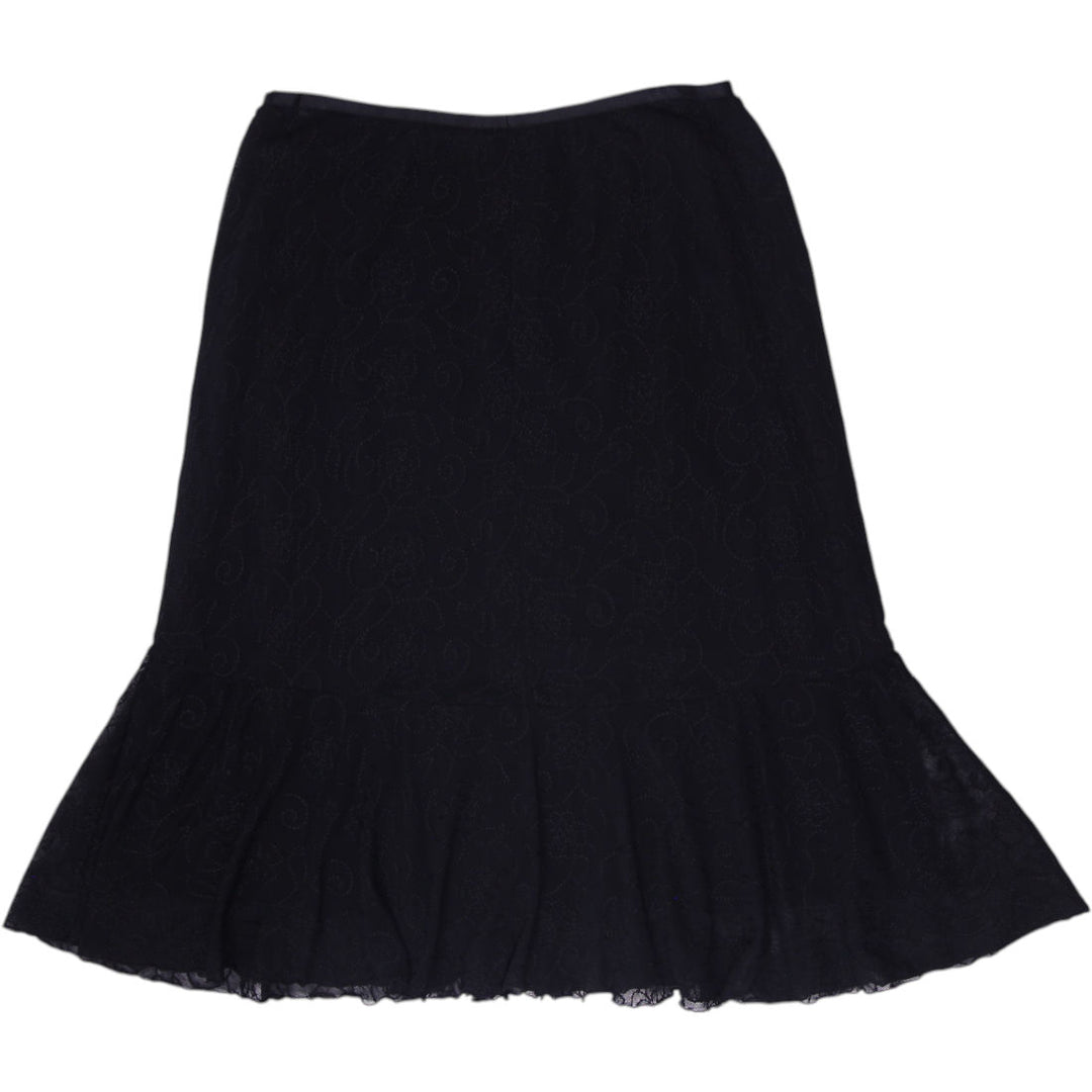Y2K Ladies Style & Co Layered Mesh Midi Skirt Size L