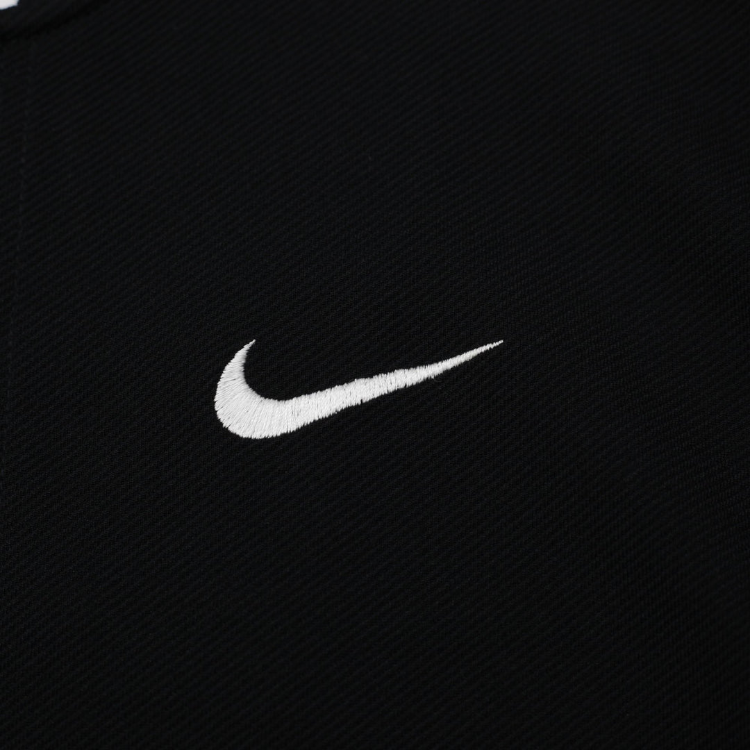 Vintage Mens Nike Full Button Warm Up Baseball Jersey Black Grey Size S