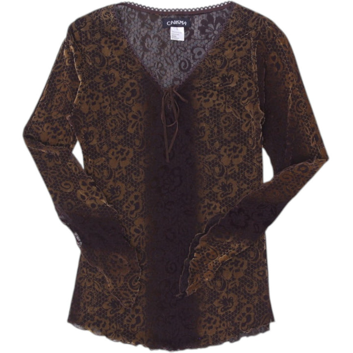 Y2K Ladies Carisma Mesh Long Sleeve Top