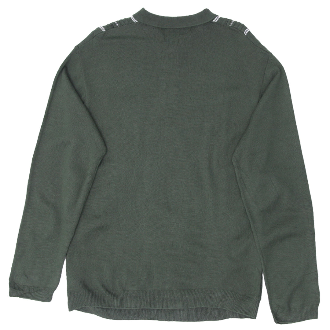 Vintage Arnold Palmer Olive Green Knit Pullover Sweater Woolen Blend Size Medium - Fashion Rerun Vintage Migration_Sweaters
