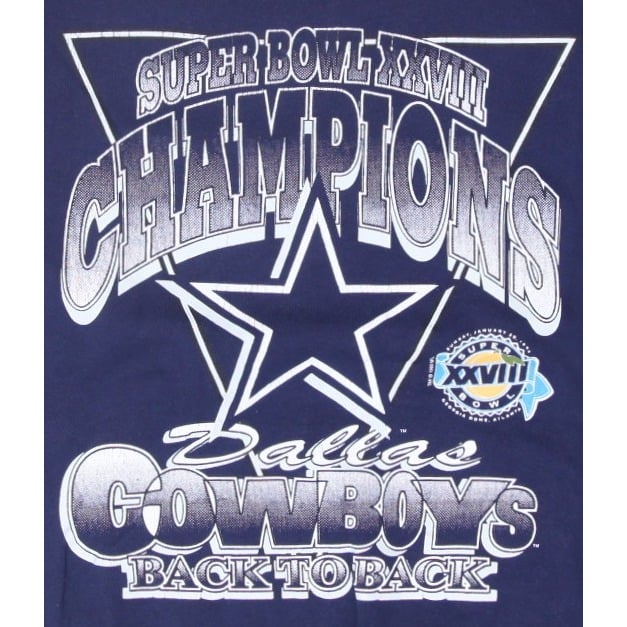 Vintage Dallas Cowboys Back to Back Super Bowl Champions 1993 Sweatshirt