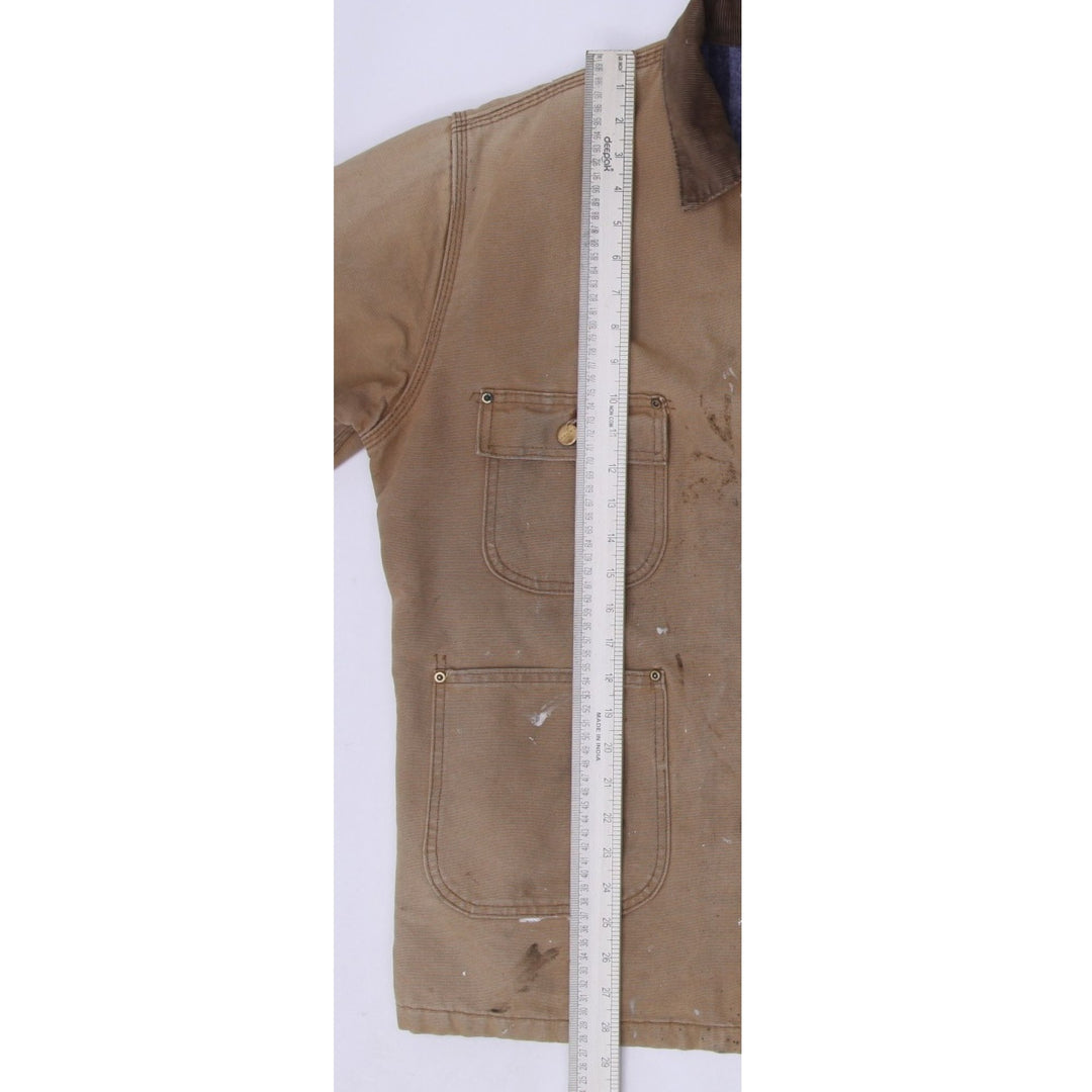 Vintage Carhartt Duck Blanket Lined Chore Coat Brown Canvas Workwear Jacket L | Migration_Jackets - View 8 | Fashion Rerun