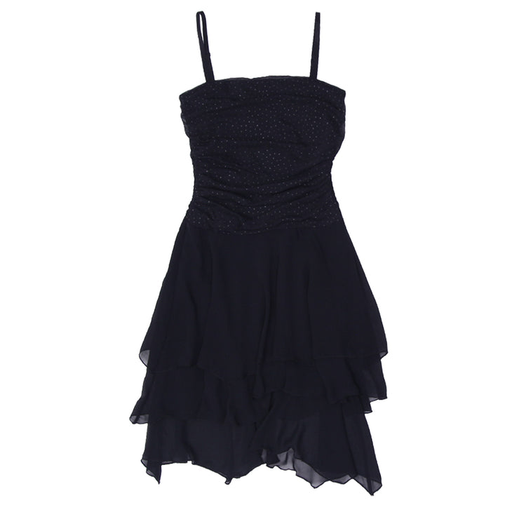 Y2K Ladies Black Strappy Dress