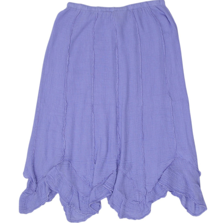 Y2K Purple Crinkle Midi Skirt - Size S | Migration_Skirts - Side View | Fashion Rerun