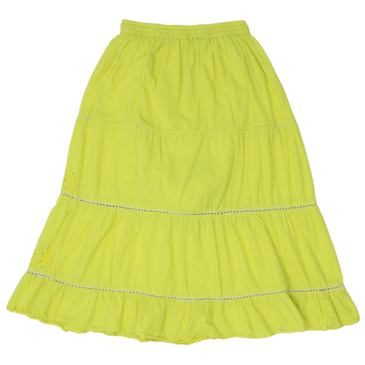 Y2K Neetus Embroidered & Sequins Detailed Yellow Skirt - Fashion Rerun Vintage Migration_Skirt