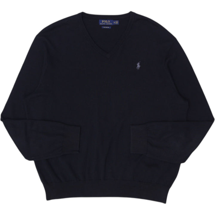 Polo Ralph Lauren V-Neck Pima Cotton Classic Sweater Size XL | Migration_Knitwear & Sweaters RL Collection | Fashion Rerun