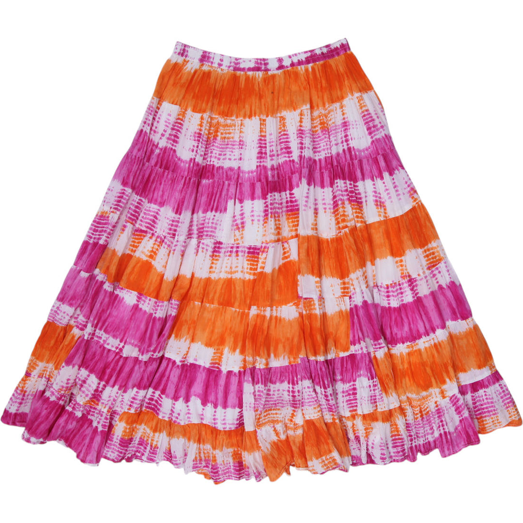 Y2K Ladies Soft Surroundings Skirt Multicolor Tie Dye Size L