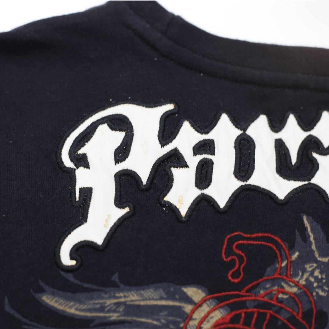 Y2K Mens Parasuco Denim Legend Black Long Sleeve T-Shirt Graphic Design