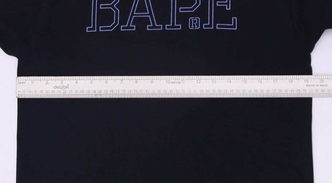 Mens A Bathing Ape Hand Drawn BAPE Logo Black T-Shirt  M | Migration_T-Shirts SW COLLECTION - View 7 | Fashion Rerun