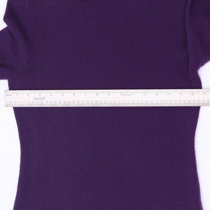 Ladies Charter Club 2 Ply 100%Cashmere Purple Turtle Neck Sweater Size M