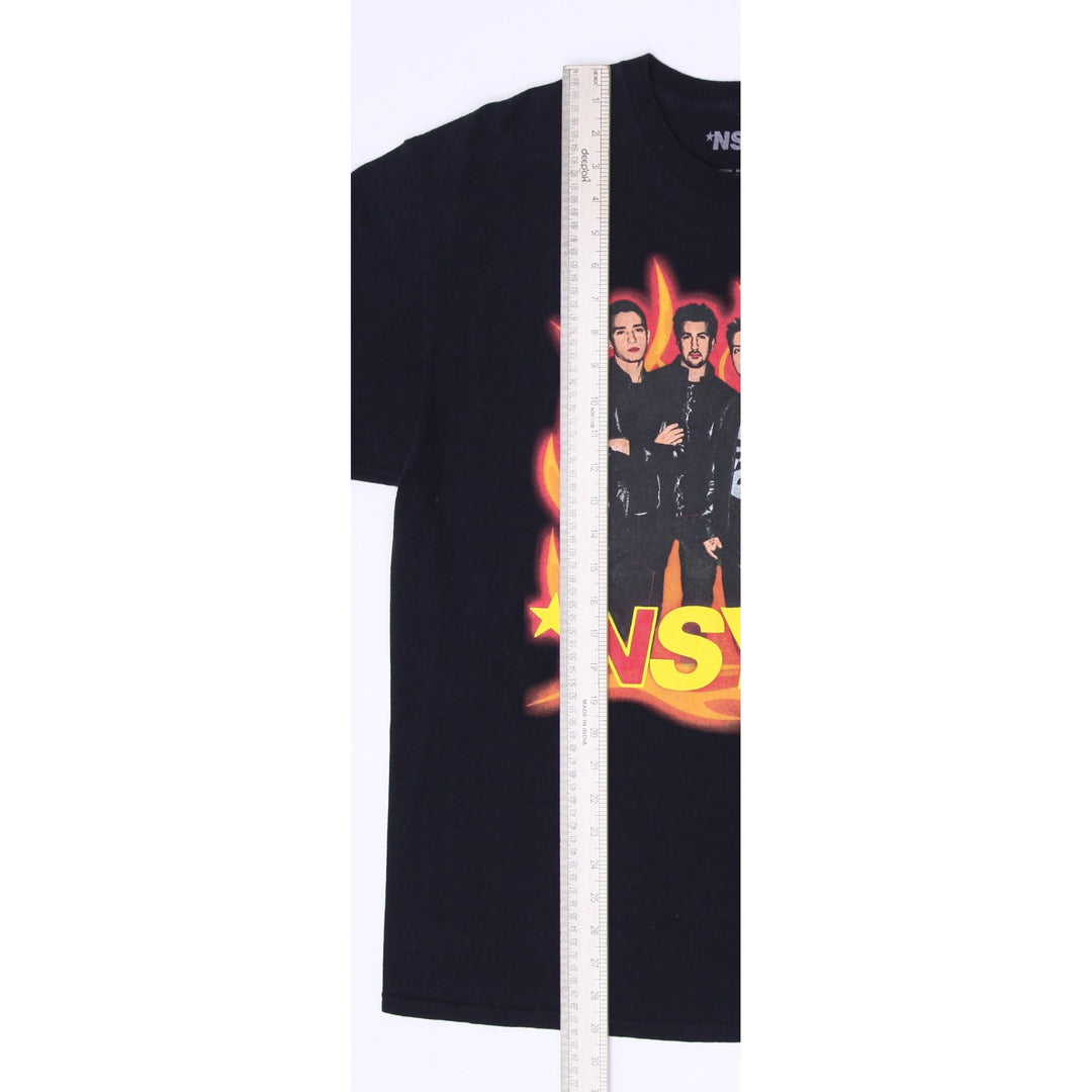 Mens NSYNC Portrait Flames Graphic Band T-Shirt Size XL