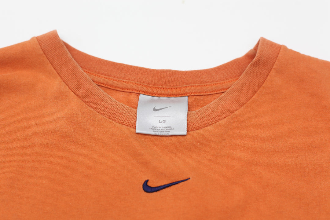 T Shirt Nike Logo Centre Vintage Embroidered Center Swoosh Nike