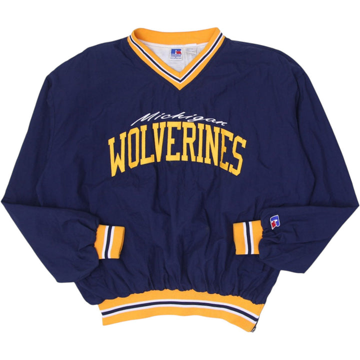 Vintage Russell Athletic Michigan Wolverines Varsity Jacket Navy Embroidered