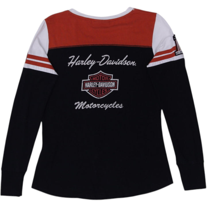 Y2K Ladies Embroidered Harley Davidson Long Sleeve T-Shirt