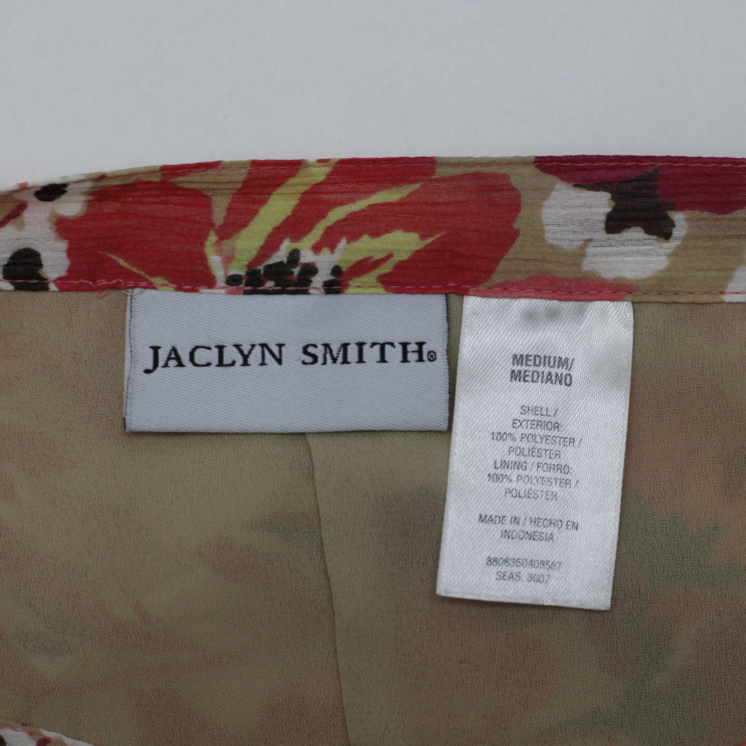 Y2K Ladies Jaclyn Smith Floral Chiffon Midi Skirt Size M