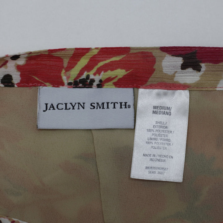 Y2K Ladies Jaclyn Smith Floral Chiffon Midi Skirt Size M