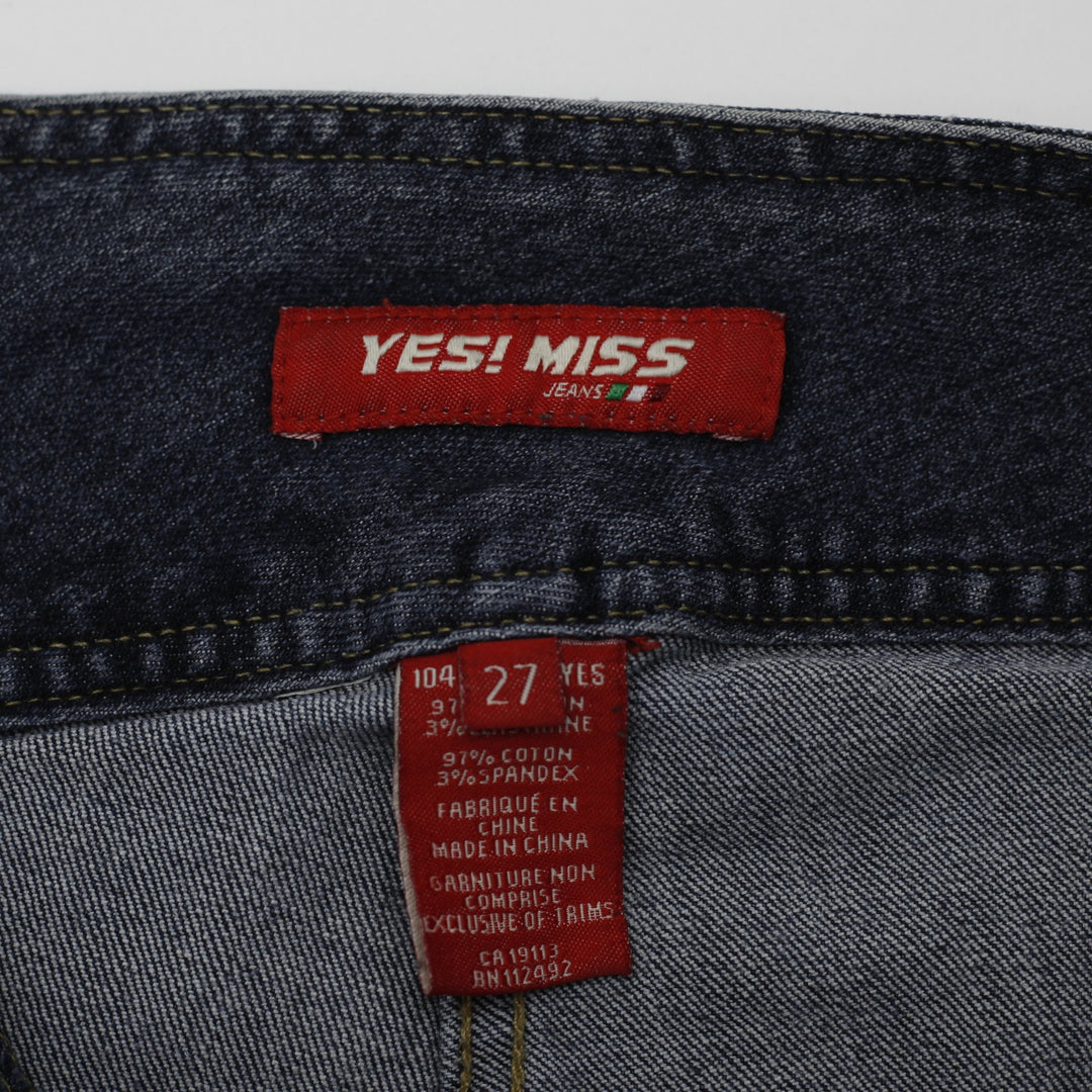 Y2K Ladies Yes Miss Denim Flare Jeans Size 27