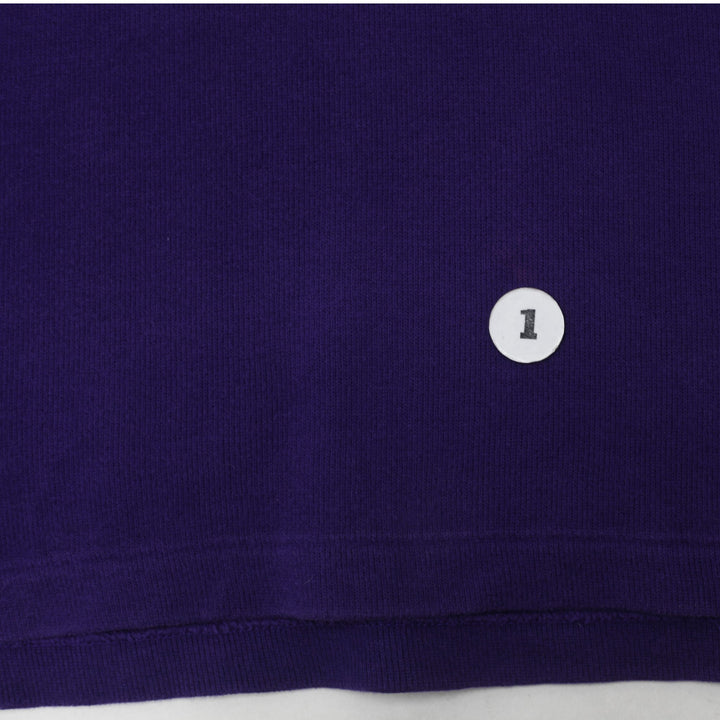 Mens Polo Ralph Lauren Sweater Purple 1/4 Zip Cotton Knitwear Size L