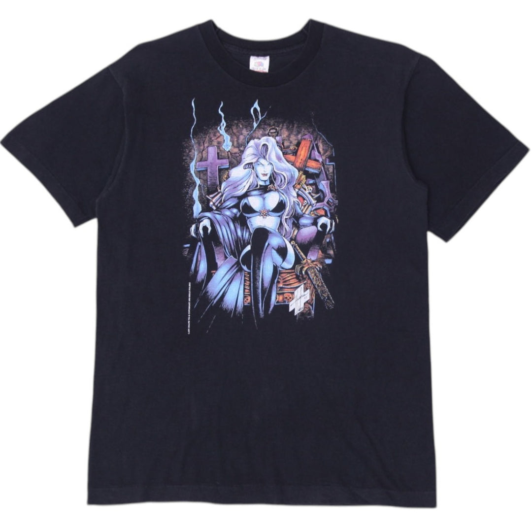 Vintage 1993 Lady Death Chaos Comics T-Shirt Dc Marvel Size L Made In USA | Migration_T-Shirts | Fashion Rerun