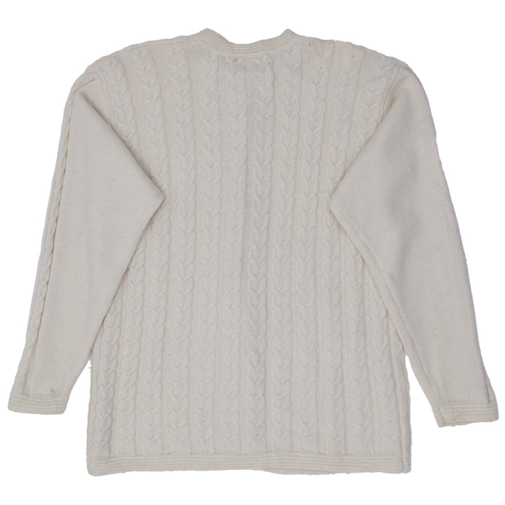 Vintage Quissett Cove Cable Knit Wool Cardigan Sweater Ladies - Fashion Rerun Vintage Migration_Sweaters