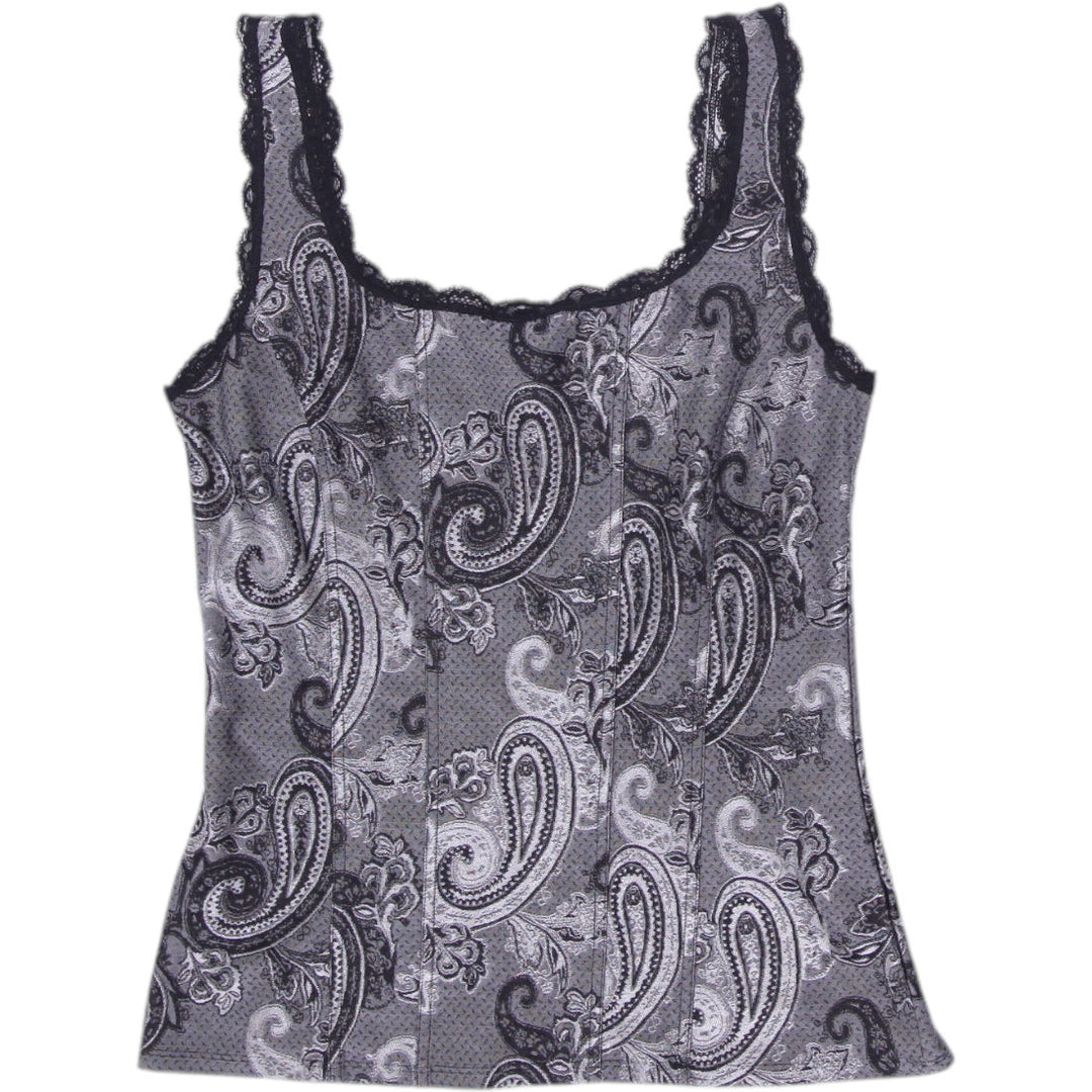 Y2K Ladies White House Black Market Paisley Lace Tank Top Size S | Migration_Y2K Tops | Fashion Rerun
