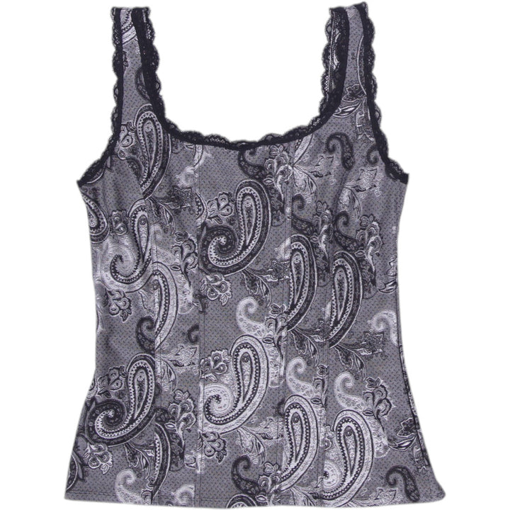 Y2K Ladies White House Black Market Paisley Lace Tank Top Size S | Migration_Y2K Tops | Fashion Rerun