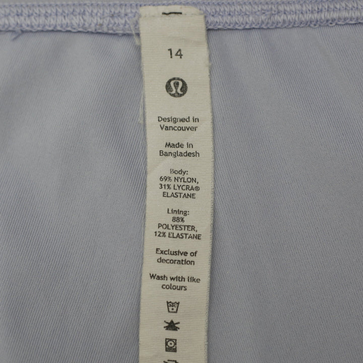 Ladies Lululemon High-Rise Leggings Light Lavender Pastel Blue Athletic Tights Size 14