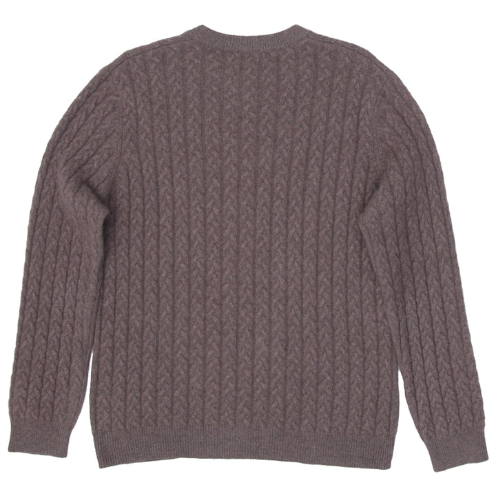 Mens Allen Solly 100% 2 Ply Cashmere Cable Knit Sweater