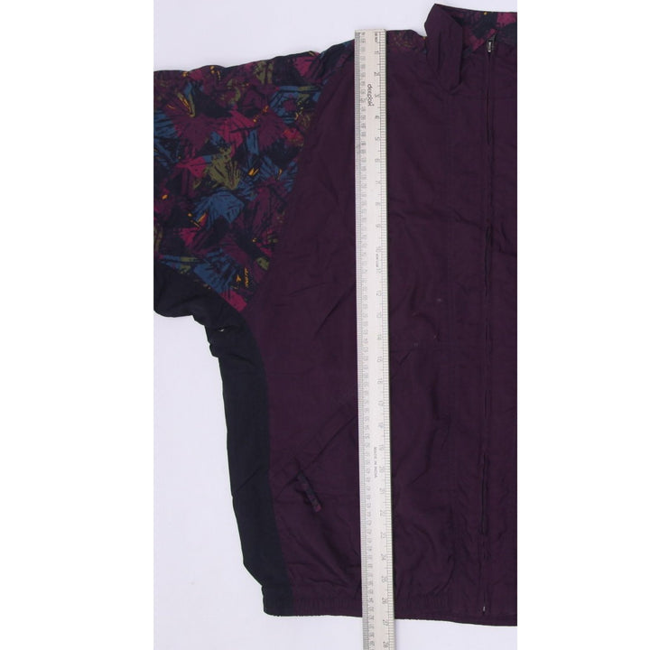 Vintage Nike Windbreaker Jacket Women's Full Zip Printed Sleeve Purple