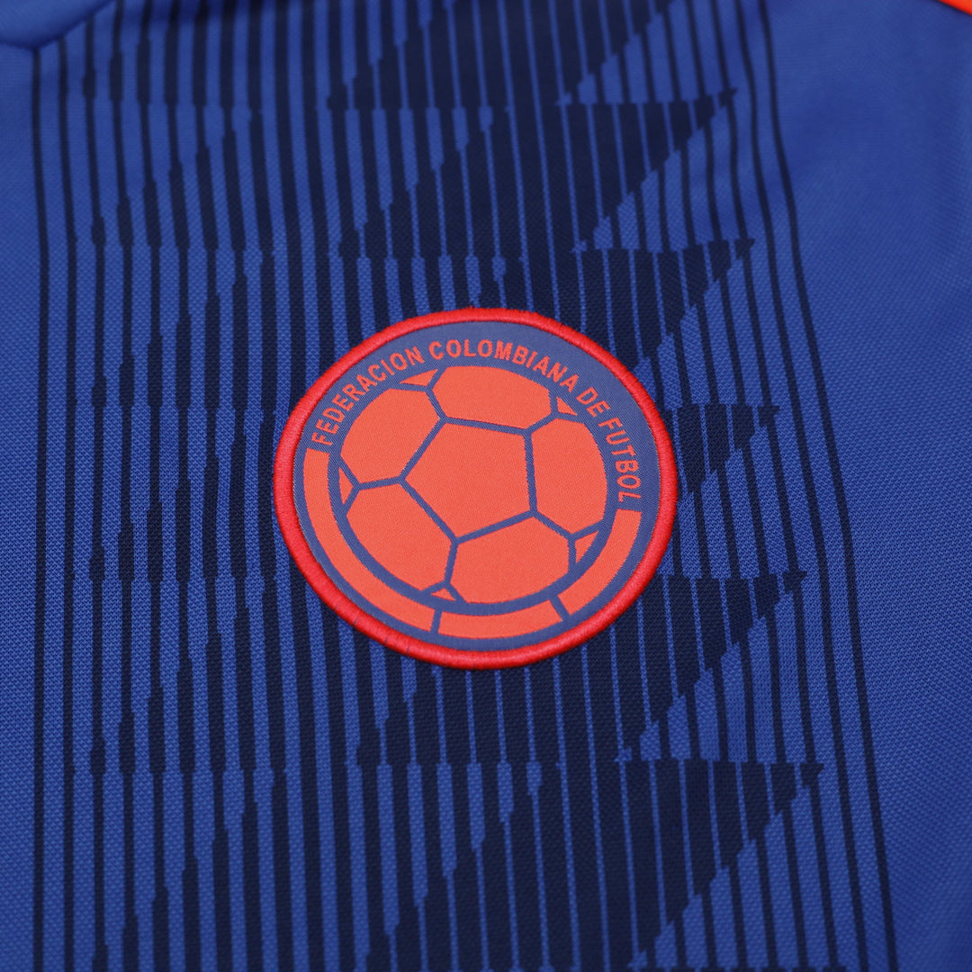 Mens Adidas Colombia 2018-19 Away Football Jersey Adidas Blue Orange Size L